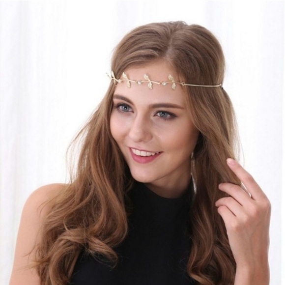 🍀 3/$15 NIP Gold Greek Leaves Hair Accessory - Picture 2 of 6